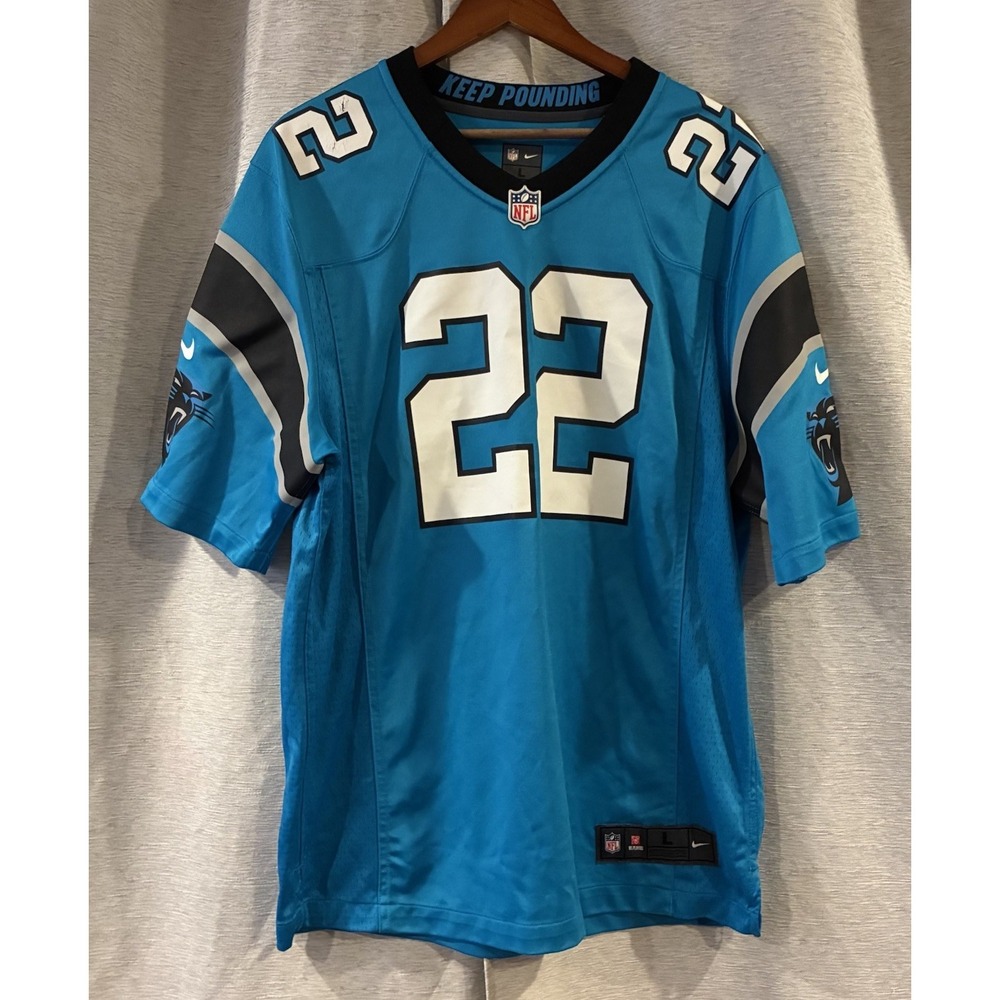 Nike Carolina Panthers Christian McCaffrey 22 Mens Jersey L NFL Teal Football